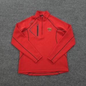 Sunice Sweater Mens Medium Red Allendale 1/4 Zip Performance Golf Torrey Pines